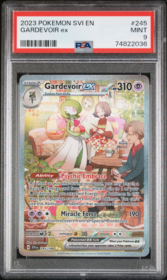 2023 POKEMON SVI EN-SCARLET & VIOLET #245 GARDEVOIR EX SPECIAL ILLUSTRATION RARE - PSA 9 MINT