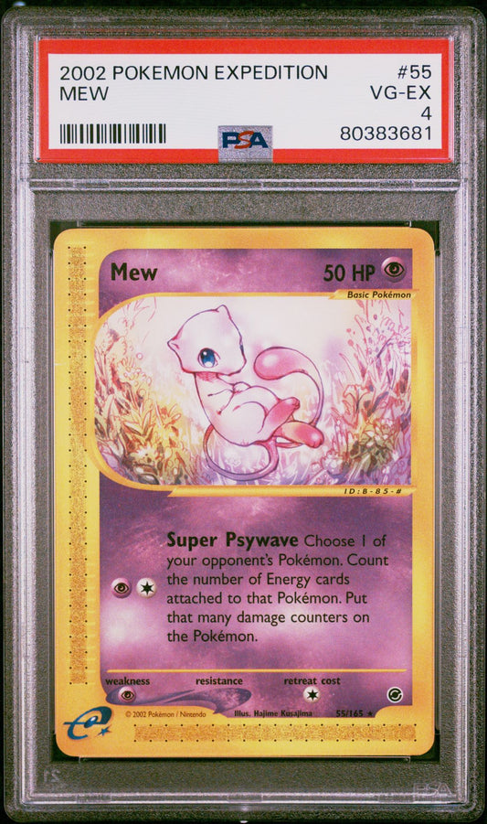 2002 POKEMON EXPEDITION 55 MEW - PSA 4 VERY GOOD-EX