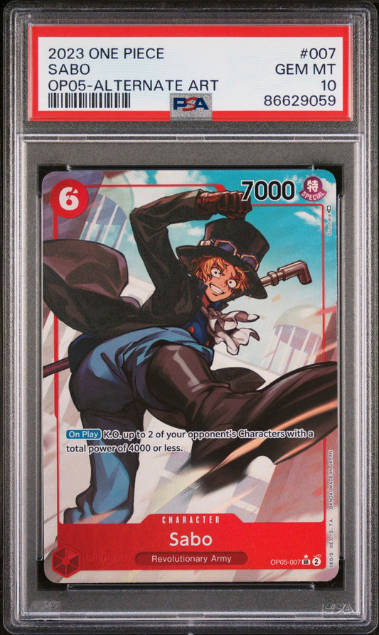 2023 ONE PIECE AWAKENING OF THE NEW ERA #007 SABO ALTERNATE ART - PSA 9 MINT