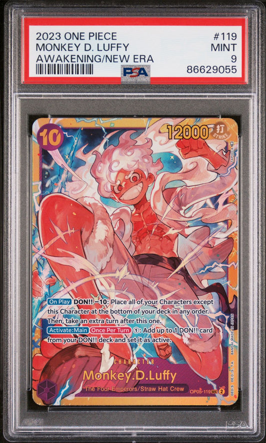 2023 ONE PIECE AWAKENING OF THE NEW ERA #119 MONKEY D. LUFFY - PSA 9 MINT