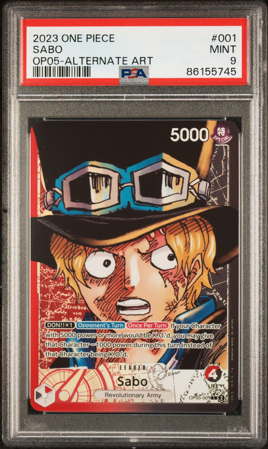 2023 ONE PIECE AWAKENING OF THE NEW ERA #001 SABO ALTERNATE ART - PSA 10 GEM MINT