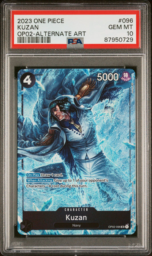 2023 ONE PIECE PARAMOUNT WAR #096 KUZAN ALTERNATE ART - PSA 10 GEM MINT