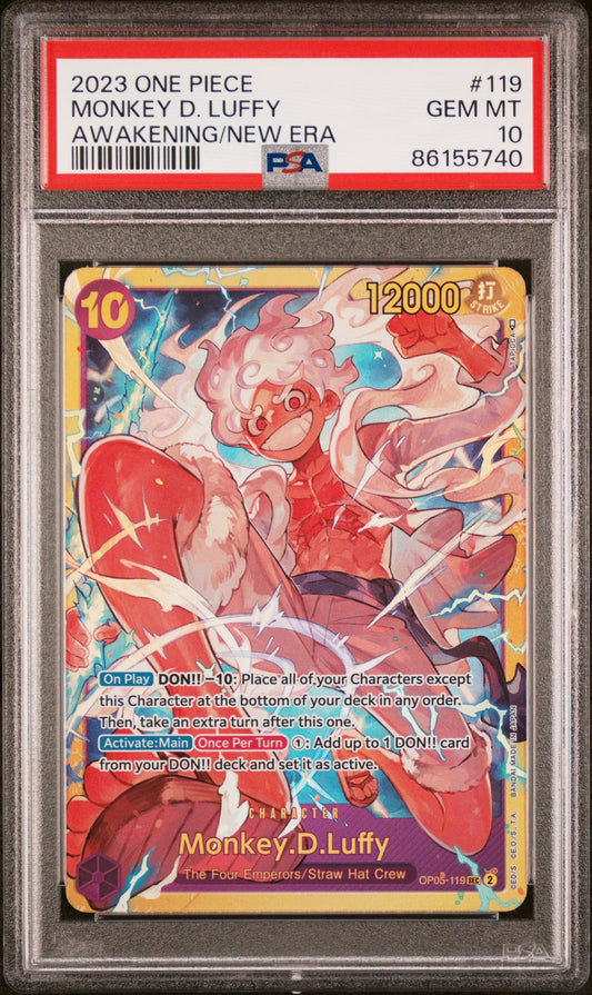 2023 ONE PIECE AWAKENING OF THE NEW ERA #119 MONKEY D. LUFFY - PSA 10 GEM MINT