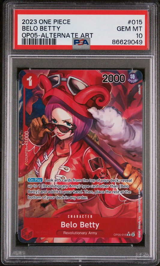 2023 ONE PIECE AWAKENING OF THE NEW ERA #015 BELO BETTY ALTERNATE ART - PSA 10 GEM MINT